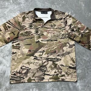 Under Armour Storm Camo 1/4 Zip Men's XL coldgear Long Sleeve Shirt  1291448